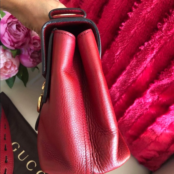 ❤️❤️SOLD❤️❤️Gucci GG marmont Borsa red leather shoulder bag - Picture 5 of 17